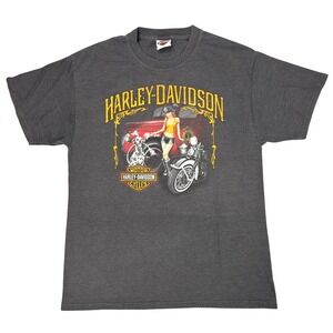 Y2K Harley Davidson Workman T-Shirt‎ Mens Size L Nevada Biker Motorcycle